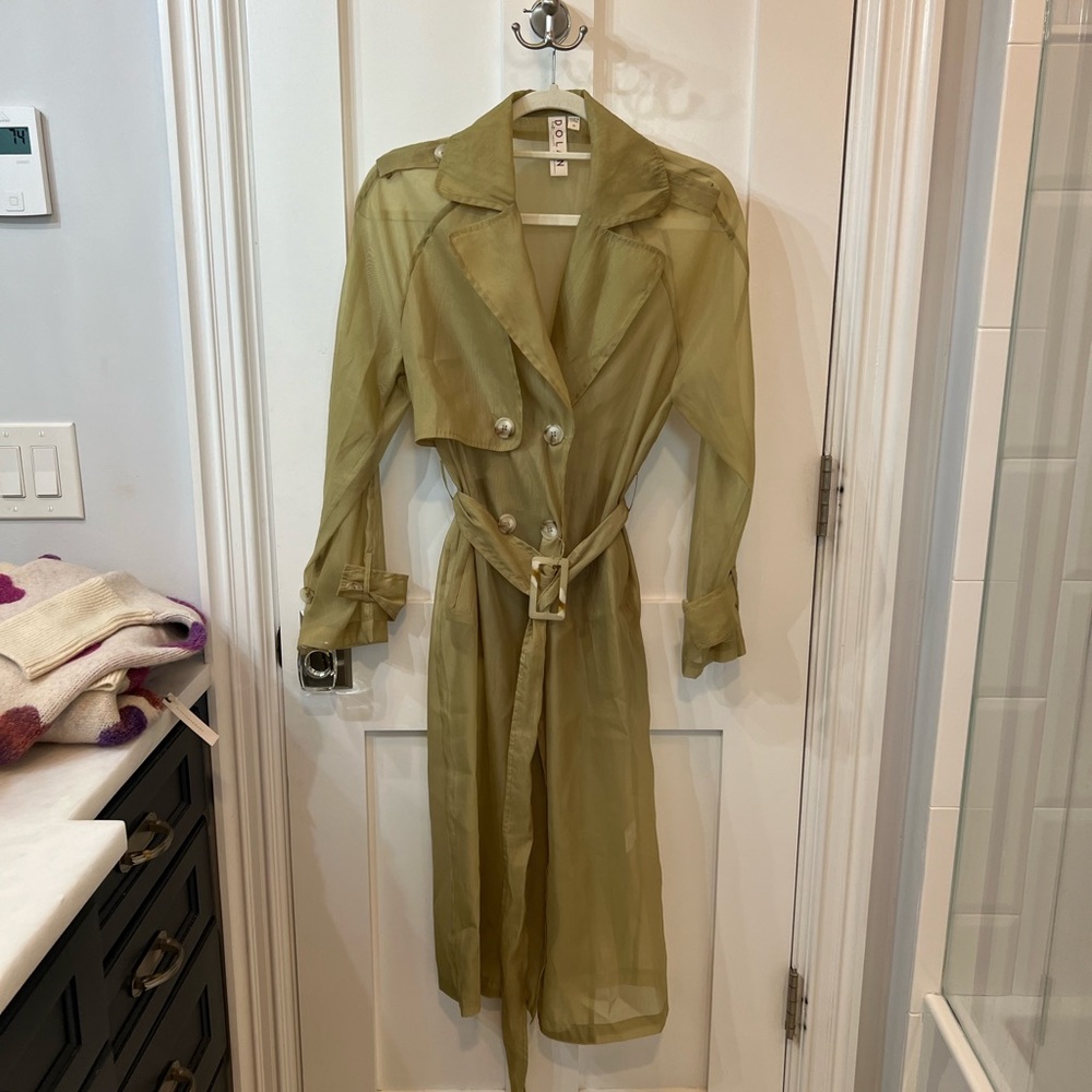 Sheer trench coat